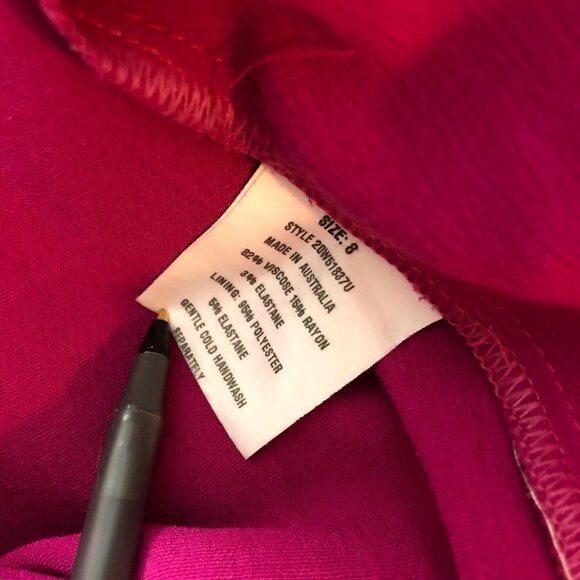 Manning Cartell Facetime Slip Gown Fuchsia Dress Spaghetti Straps Open Back US 8 - Picture 8 of 8